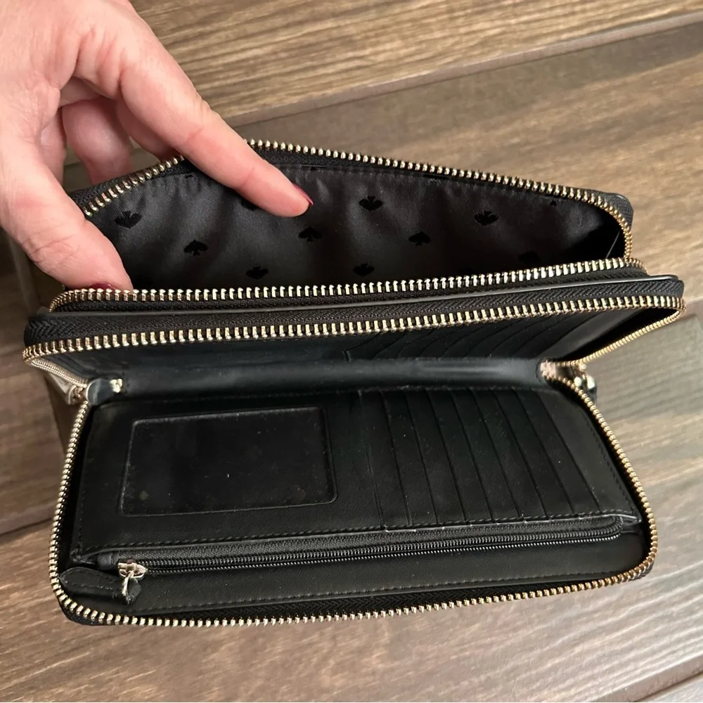 Kate Spade Staci Continental Leather Wallet in Warm Beige Multi